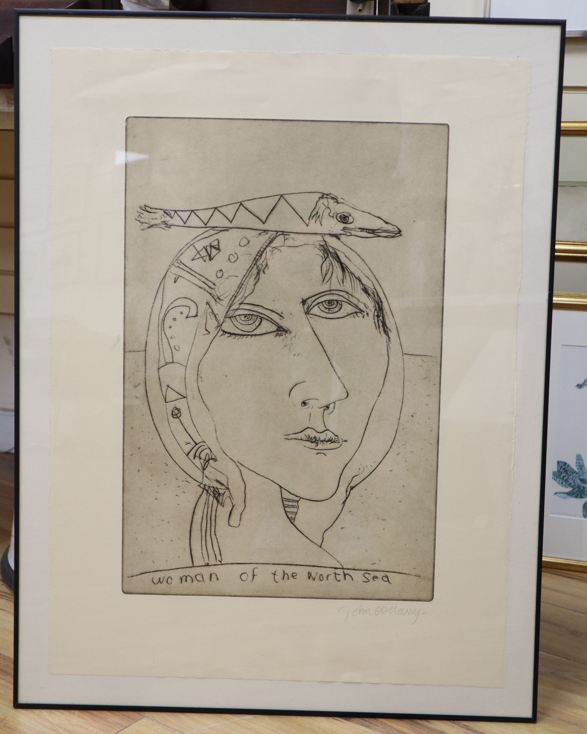 John Bellany (Scottish 1942-2013), Woman of the North Sea, etching, signed